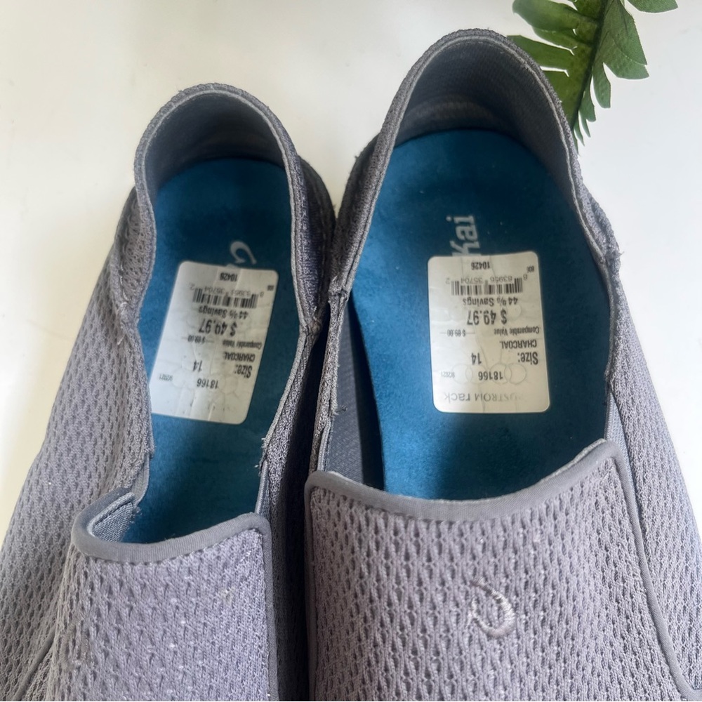 Olukai Wehi Nohea Mesh Slip on Shoes Loafer Grey Charcoal Men sz 14 10426–2626 - Picture 5 of 16